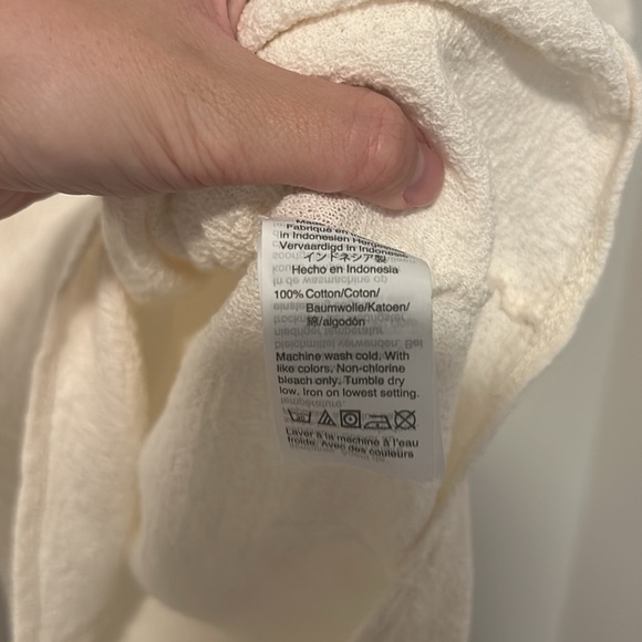 Madewell Texture + Thread 100% Cotton Beachy Boho White Blouse Size Medium - Picture 4 of 4